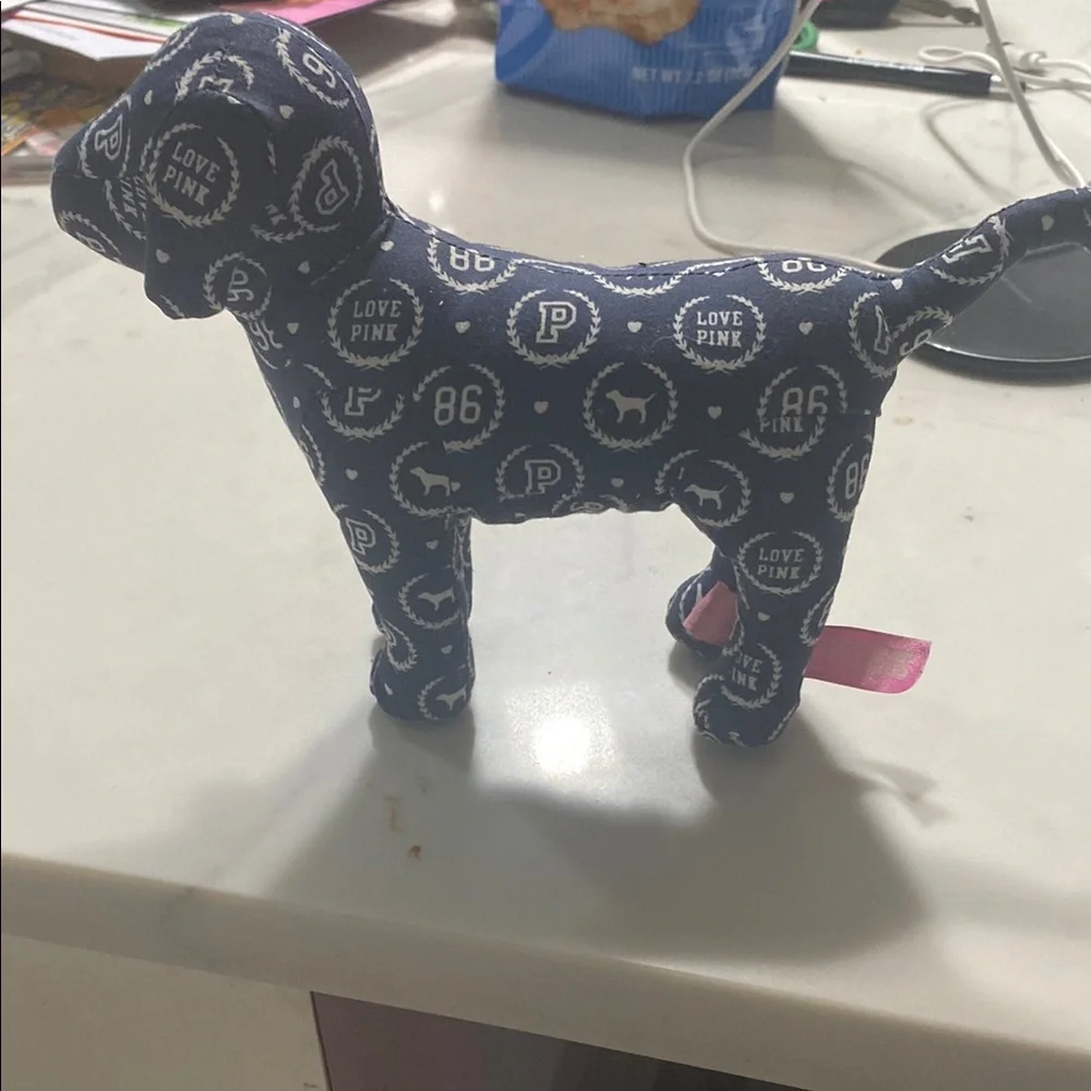 PINK Victoria's Secret Patterned Dog Toy - Navy